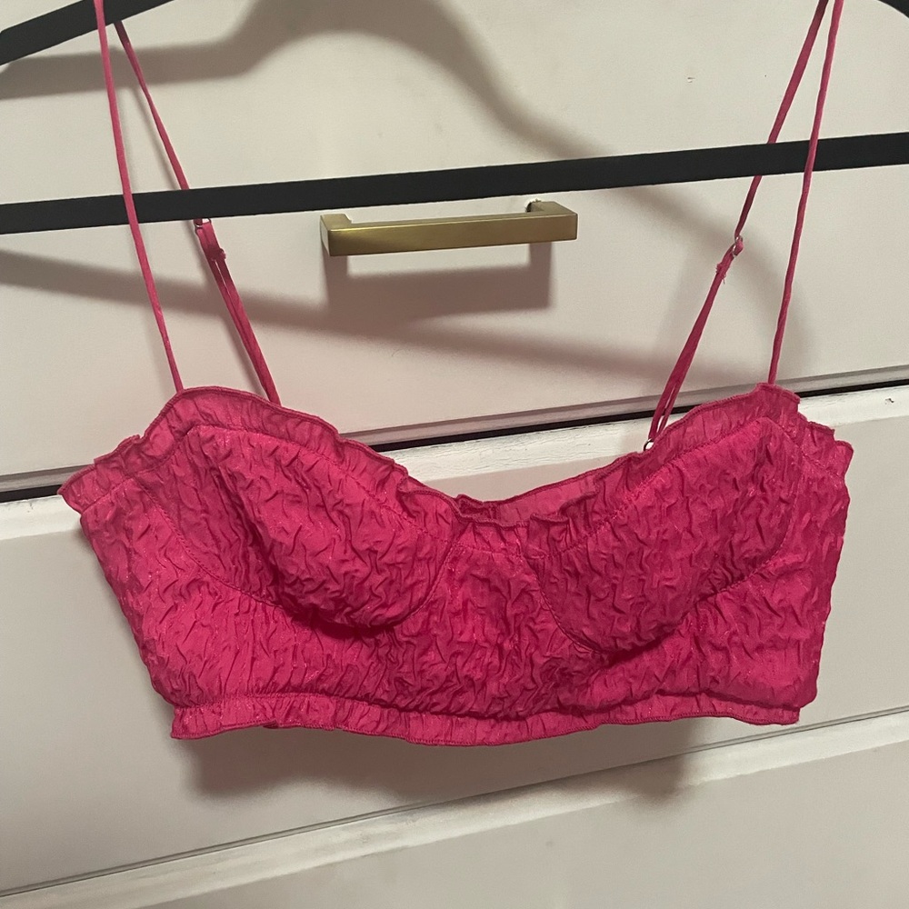 Zara pink crop top